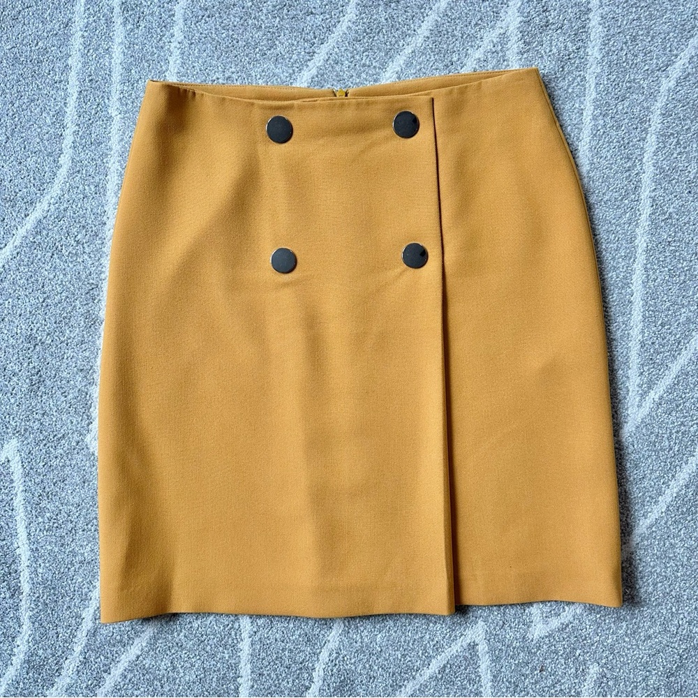 1.2.3. Paris Mustard Gold Pencil Skirt